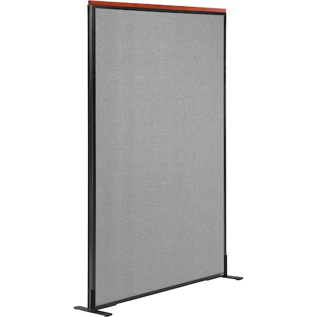 Interion By Global Industrial Interion Deluxe Freestanding Office Partition Panel, 48-1/4inW x 61-1/2inH, Gray 694853FGY